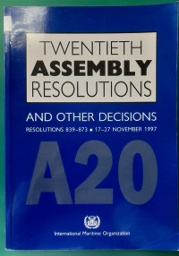 Image of ASSEMBLY TWENTIETH ( 17 - 27 N0VEMBER 1997 )