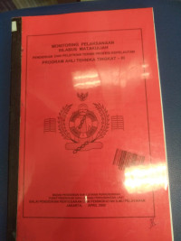 Image of MONITORING PELAKSANAAN SILABUS MATAKULIAH ATT - III