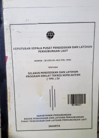 Image of SILABUS DIKLAT TPK - V