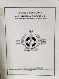 Image of SILABUS PENDIDIKAN AHLI NAUTIKA TINGKAT III
